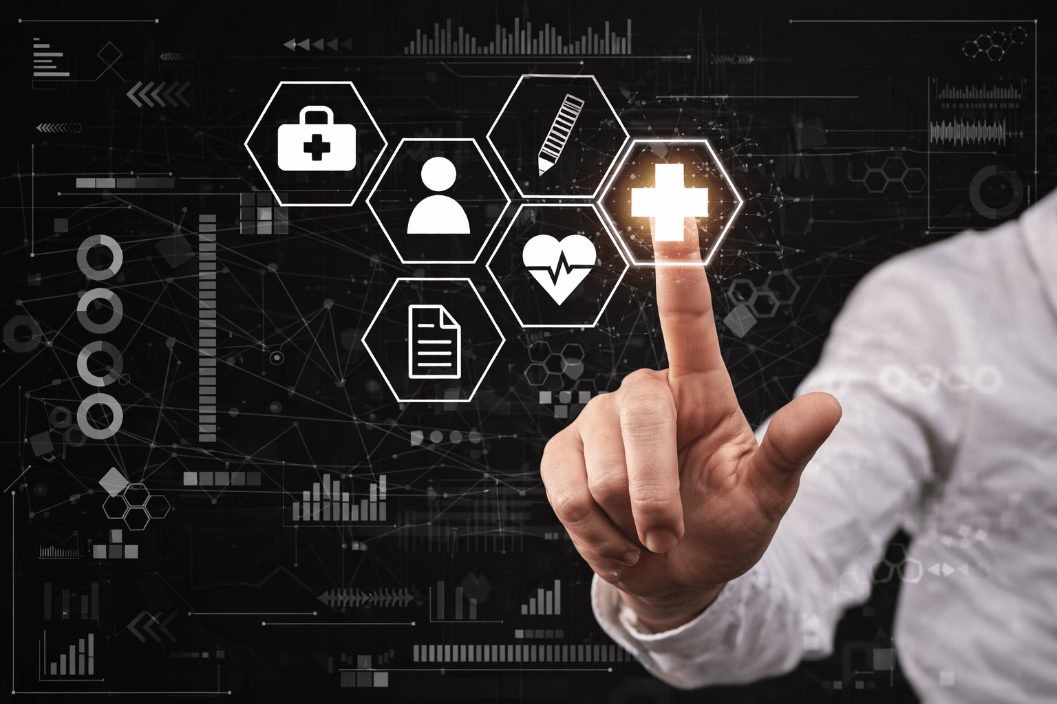 Secure Healthcare System Access with Digital Lock and Medical Cross Interface